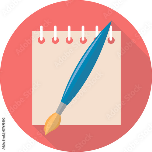 Flat icon. Design and painting (art supplies)
