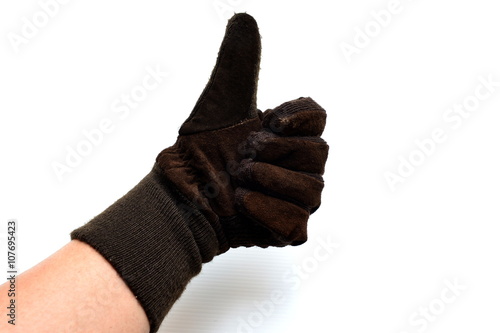 Thumb up with Winter glove