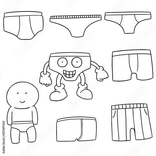 vector set of underwear