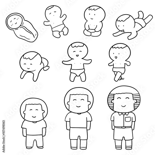 vector set of children development