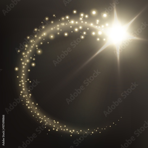 Magic silver light half rounded background