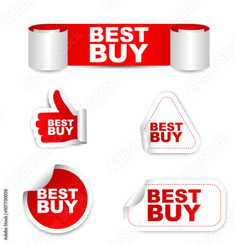 red vector set paper stickers best buy