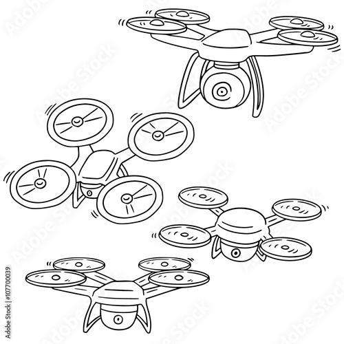vector set of drone