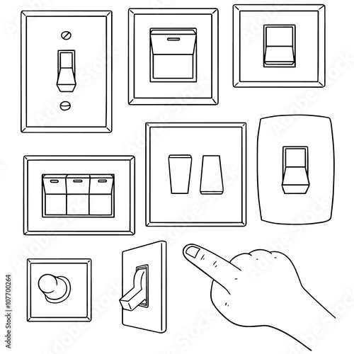 vector set of electric switch
