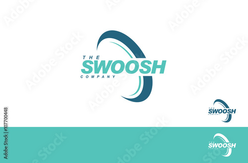 Swoosh Half Abstract Symbol Branding Design ElementTemplate