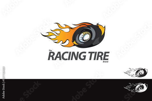 Auto Tire Swoosh Abstract Symbol Branding Design ElementTemplate