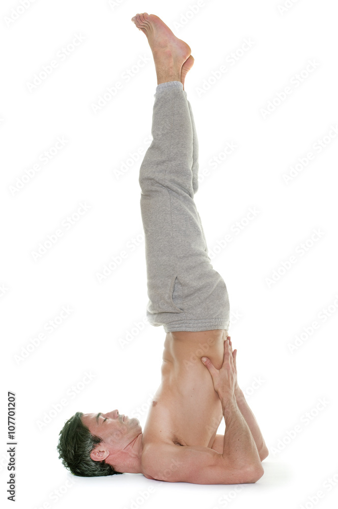 Obraz premium man doing yoga