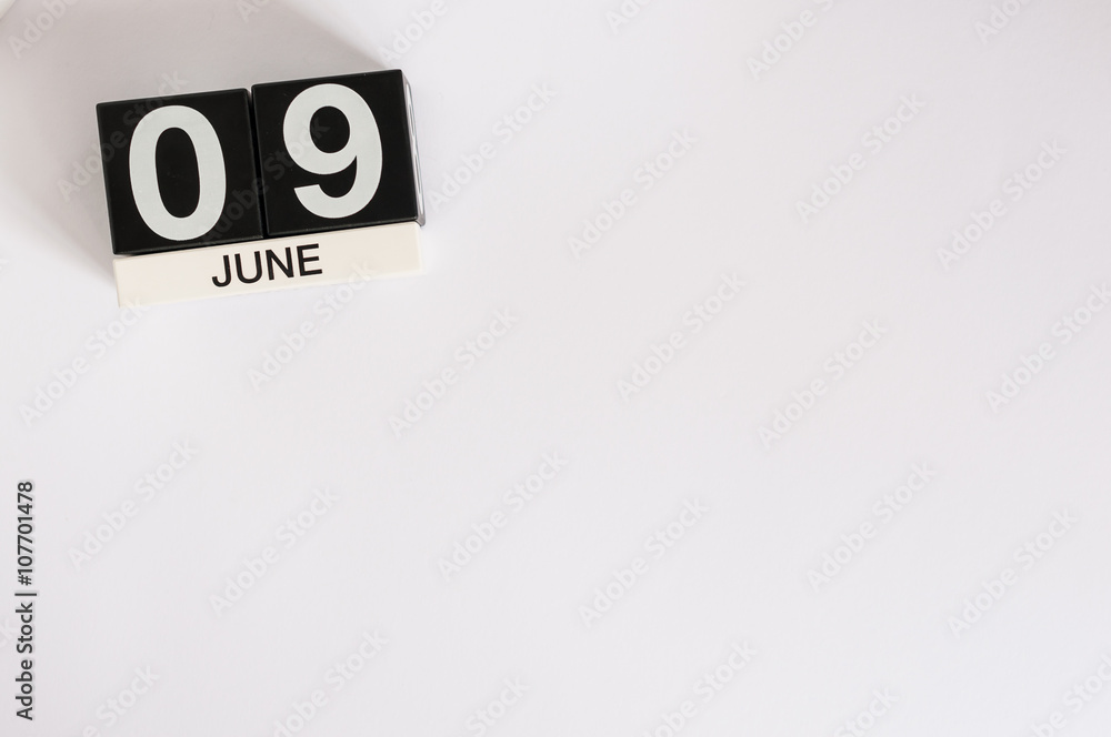 June 9th. Image of june 9 wooden color calendar on white background. Summer day. Empty space for text. International Friends Day. Archives DAY June 9th. Image of june 9 wooden color calendar on white background. Summer day. Empty space for text. International Friends Day. Archives DAY