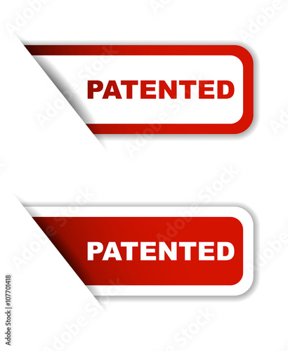 red set vector paper stickers patented