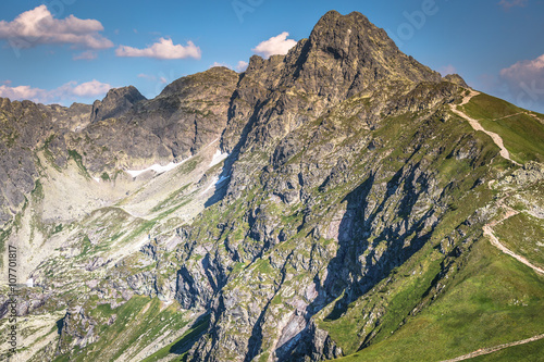 Obraz na płótnie Summer Tatra Mountain, Poland, view from Kasprowy Wierch to Swin w salonie