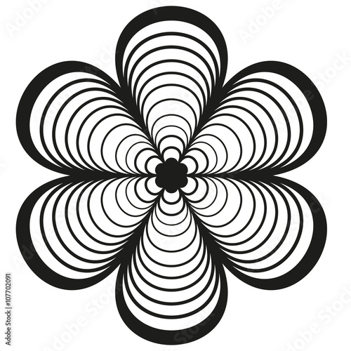 Black and white mandala vector for coloring, mandala in bianco e nero vettoriale da colorare