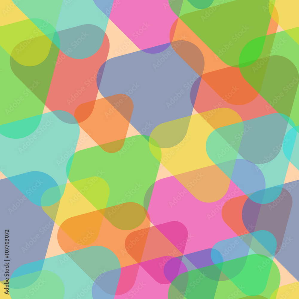 Overlapping triangles with rounded corners on a beige background. Seamless texture. Overlapping triangles with rounded corners on a beige background. Seamless texture.