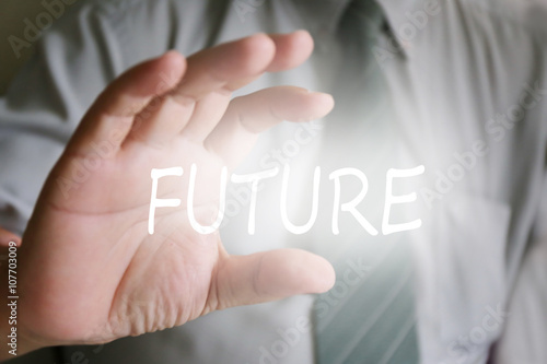 Wallpaper Mural businessman hand, future Torontodigital.ca