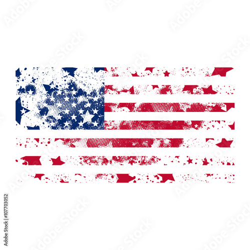 Vector USA grunge flag. Using for decoration works.