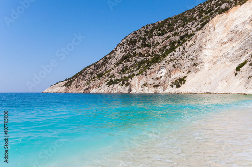 Cliff coast at the Myrtos beach on Kefalonia island © mkos83
