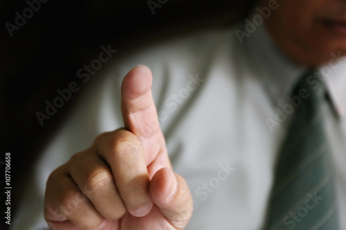 businessman finger clicking background