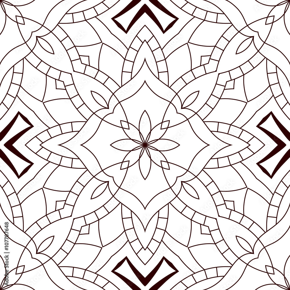 Black and white seamless abstract pattern.