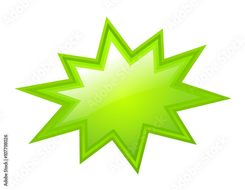 Green bursting star