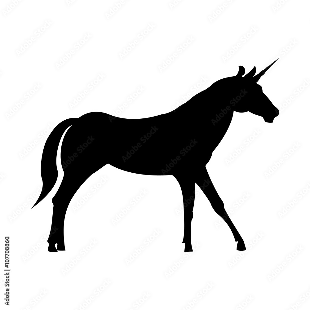 Obraz premium Fairy unicorn silhouette