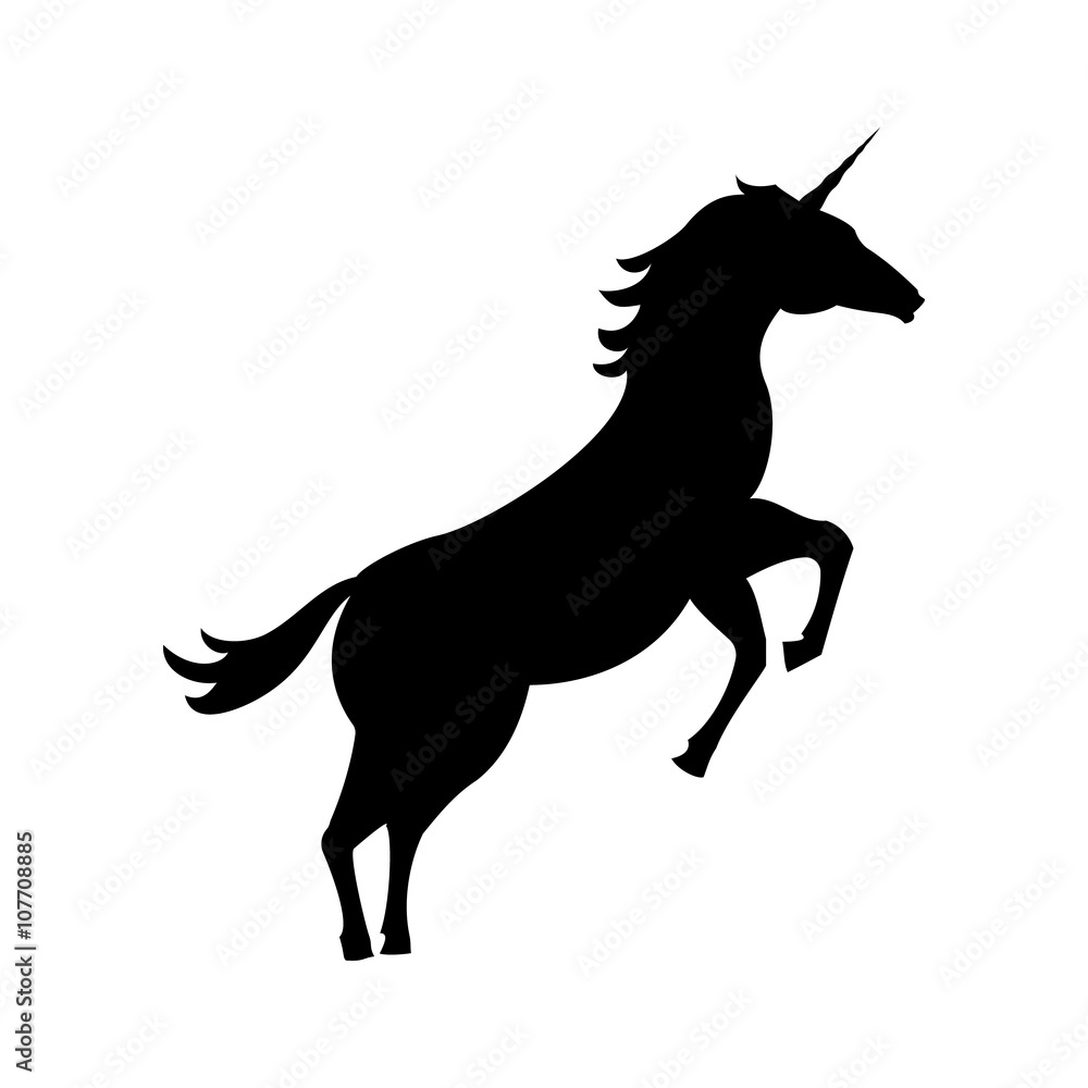 Obraz premium Fairy unicorn silhouette