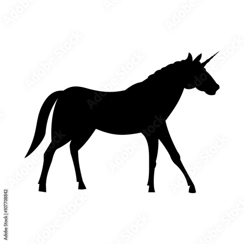 Fairy unicorn silhouette