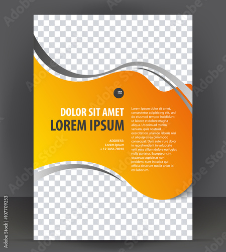 Magazine, flyer, brochure, cover layout design print template