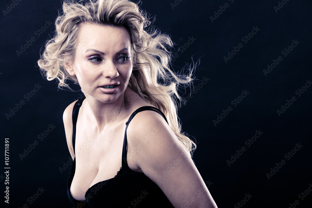 Naklejka premium Sexy middle aged blonde woman