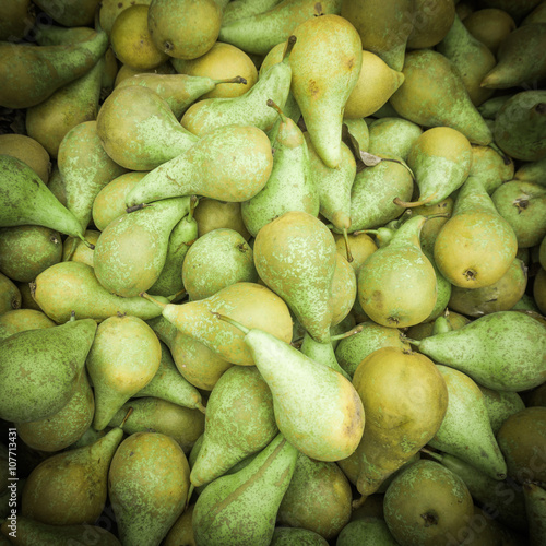 Background of ripe juicy pears