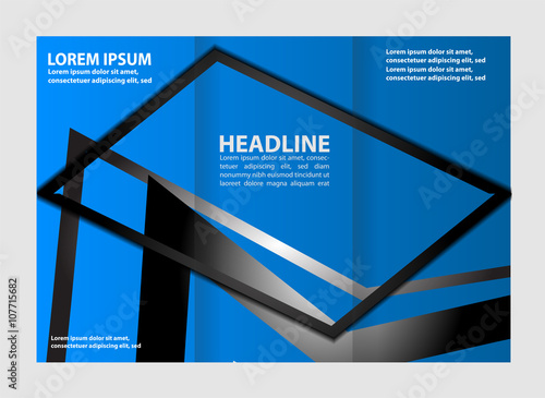 brochure design template vector tri-fold
