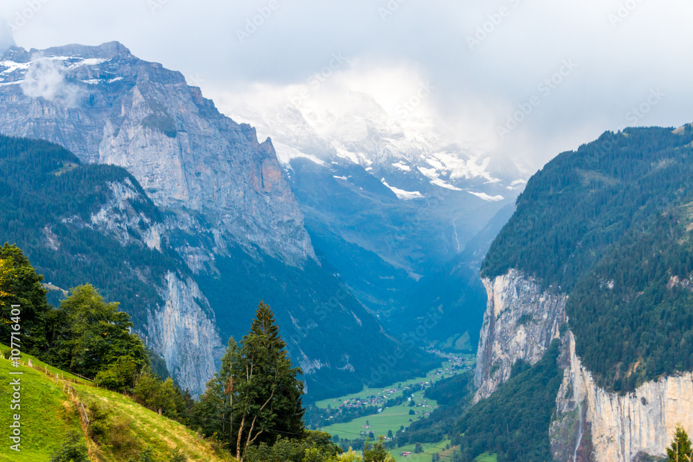 Lauterbrunnen Valley in Bernese Oberland, Switzerland