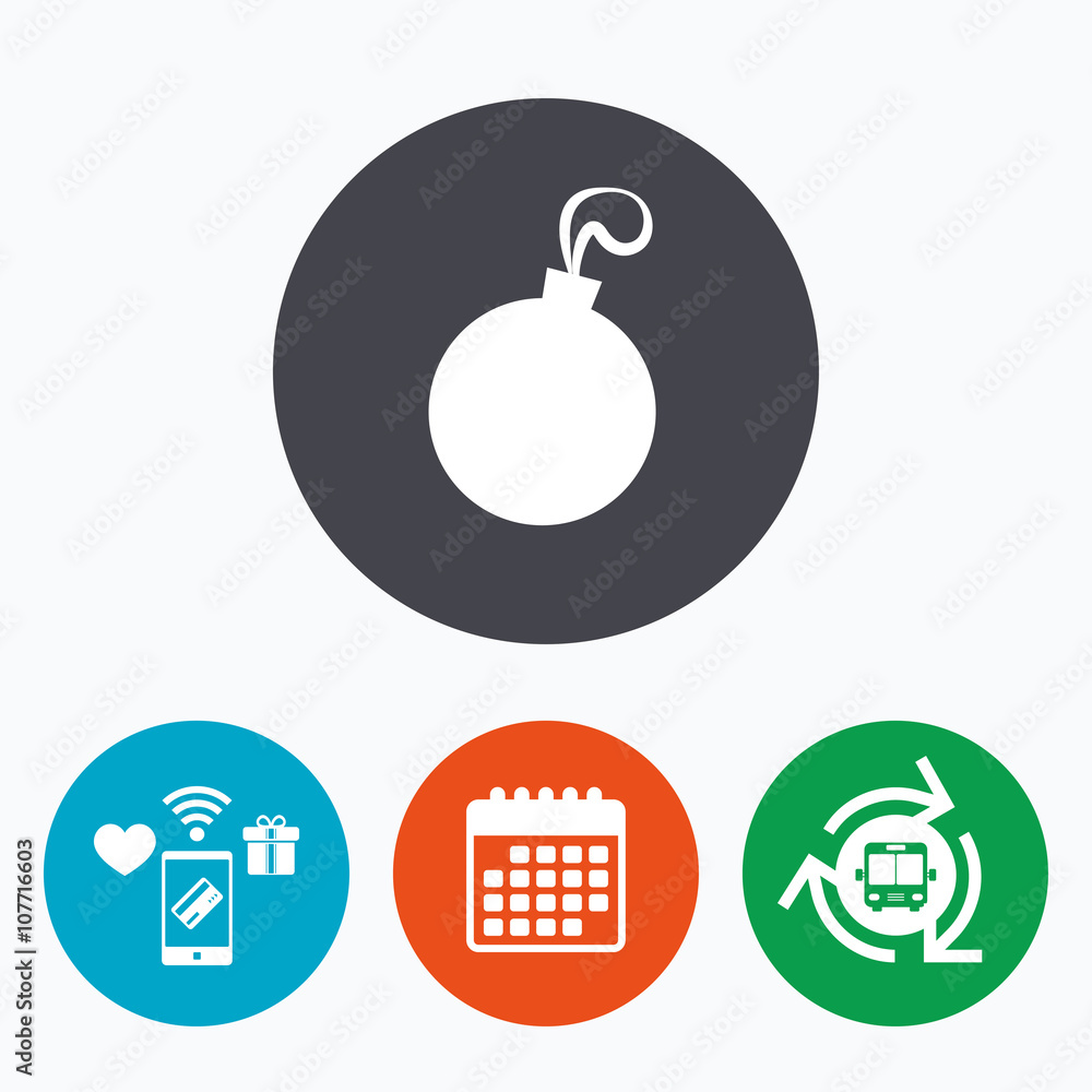 Christmas ball sign icon. Holidays button. Christmas ball sign icon. Holidays button.