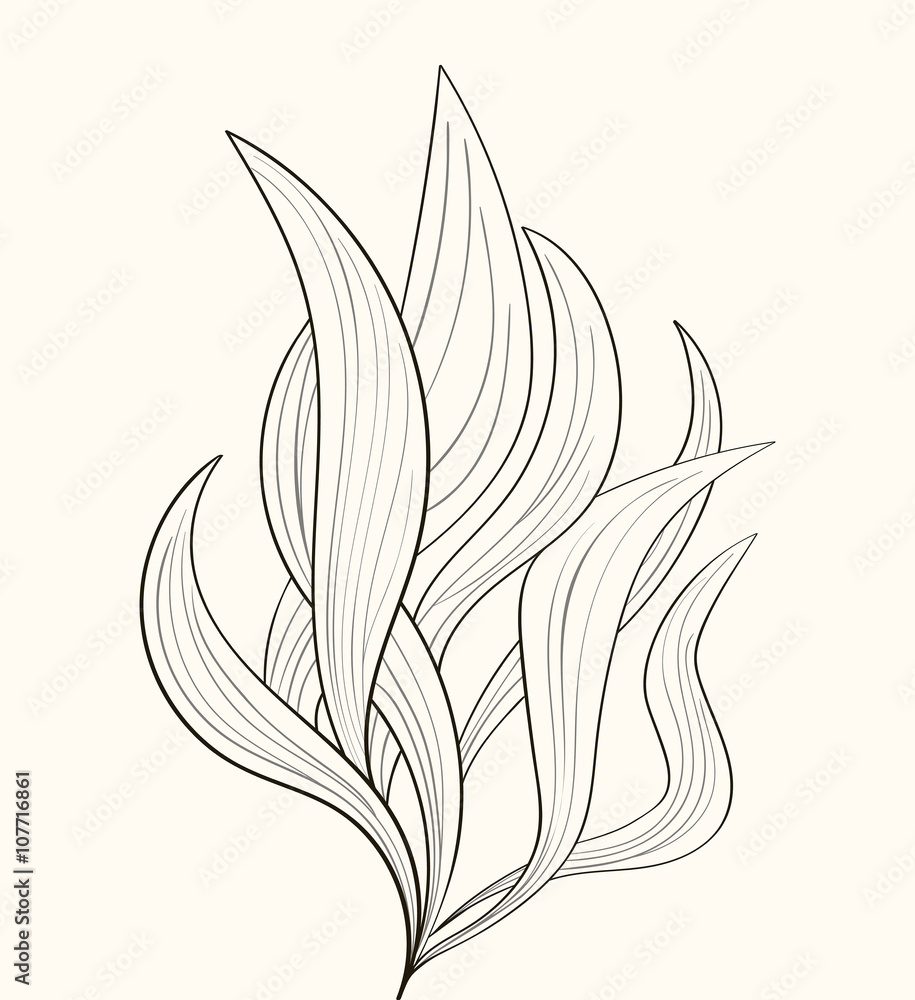 Fire flames or abstract plant Fire flames or abstract plant
