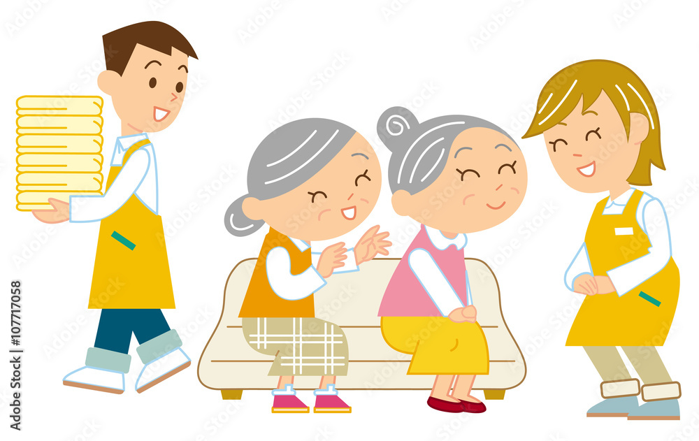 care/介護施設_男女介護師 care/介護施設_男女介護師