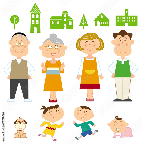 family/家族全員