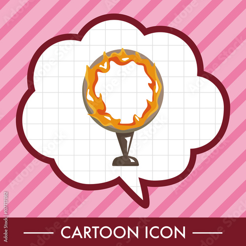 circus ring of fire theme elements