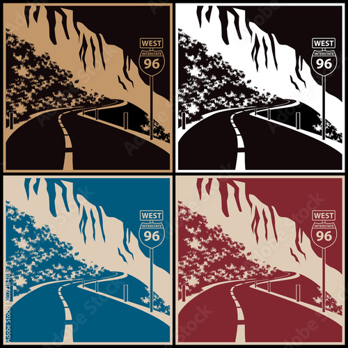 Winding mountain road