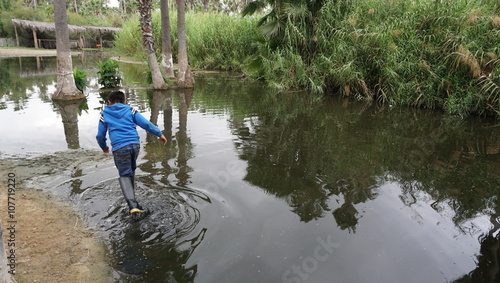 Flooded farm in central america