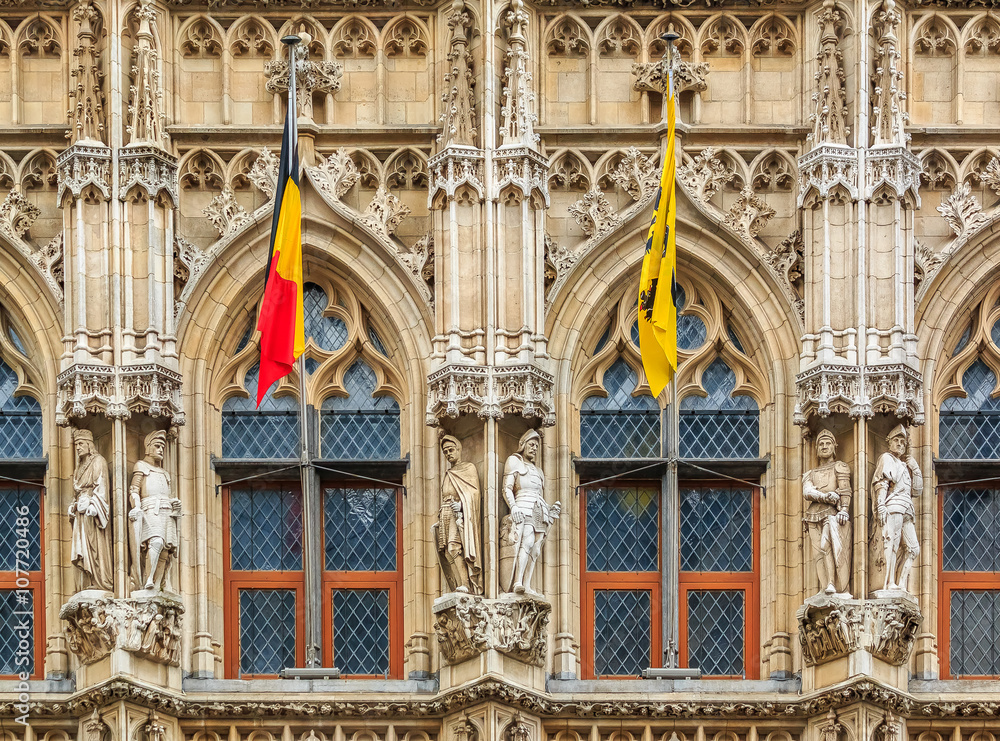 Medieval town hall in Leuven Belgium