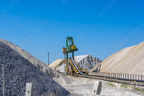 warehouse production in quarry blue clay
