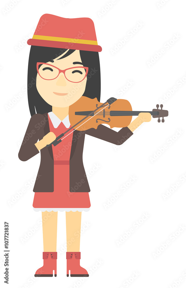 Woman playing violin. Woman playing violin.