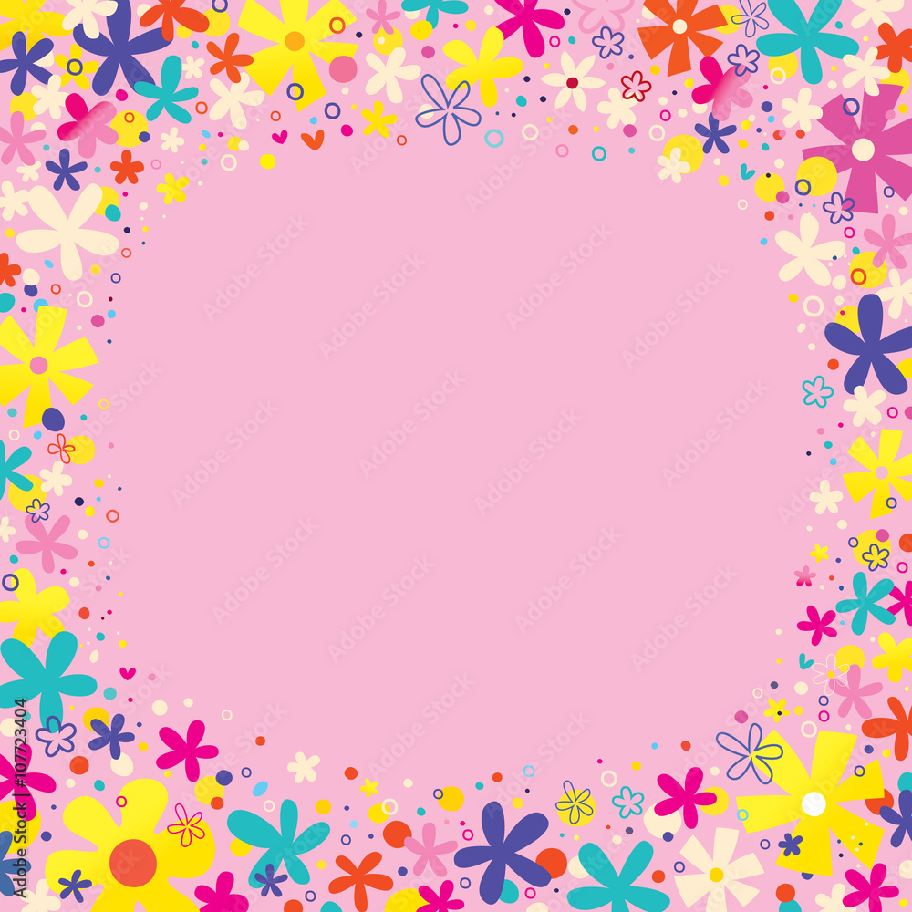 flowers border nature design elements