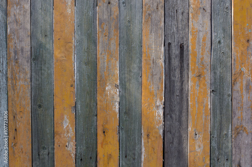 Very old wooden fence two colors