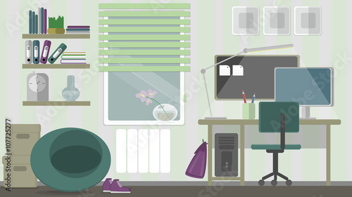 Teenage home workspace.