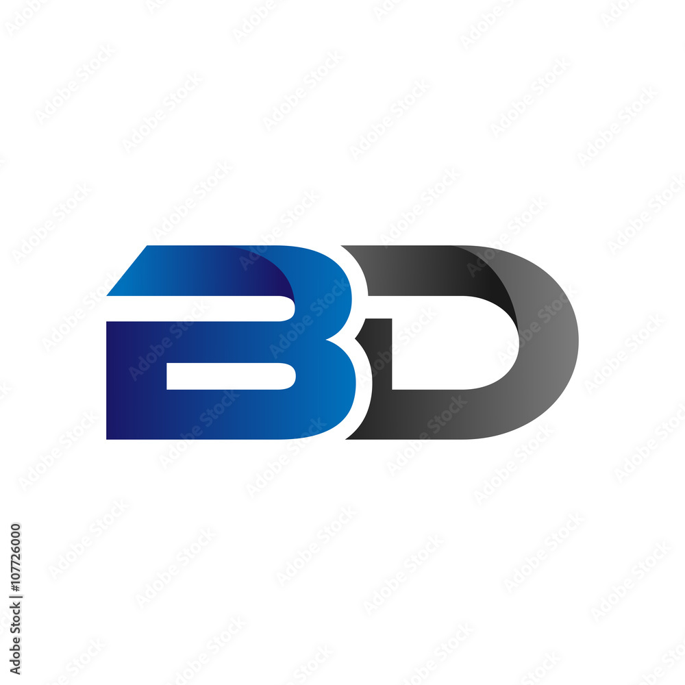 Modern SImple Initial Logo Vector Blue Grey bd Modern SImple Initial Logo Vector Blue Grey bd