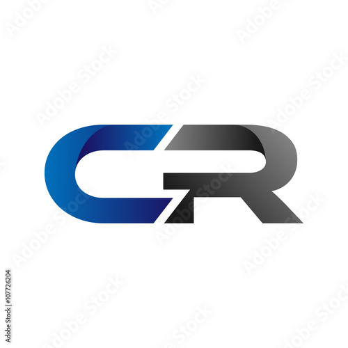 Modern Simple Initial Logo Vector Blue Grey cr