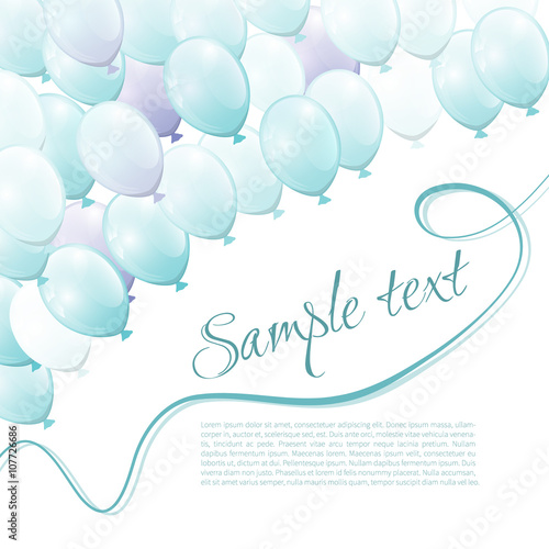 Card with balloons
