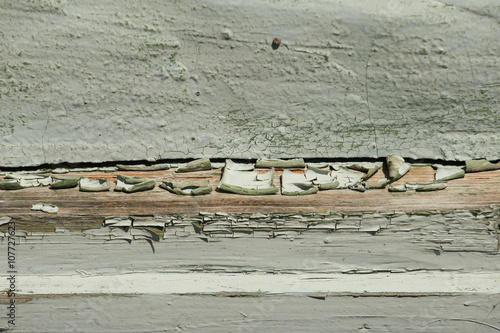 Old cracked paint on the surface of the boards. background