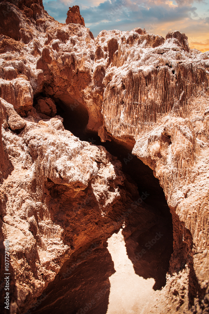 Rock formations of the Atacama desert