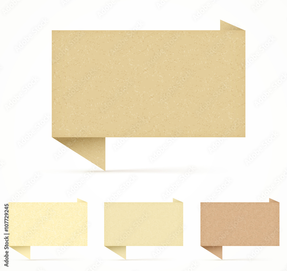 recycled paper origami speech bubble recycled paper origami speech bubble