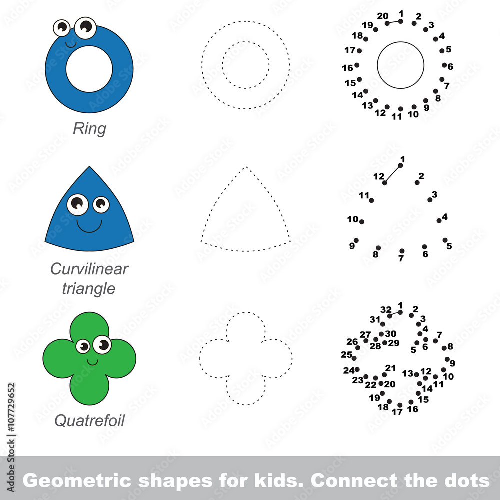 Simple geometric shapes for children. Stock Vector | Adobe Stock